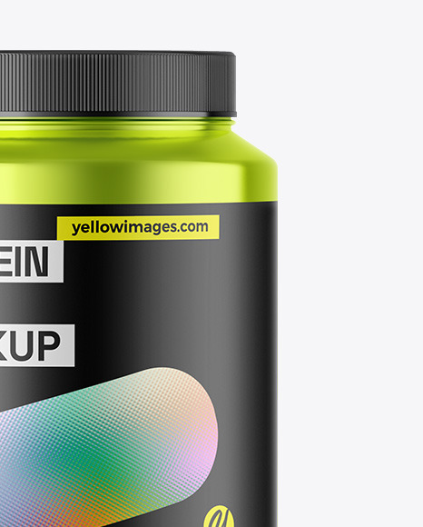 Metallic Protein Jar Mockup Metallic Protein Jar Mockup