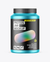 Matte Metallic Protein Jar Mockup Matte Metallic Protein Jar Mockup