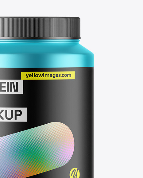 Matte Metallic Protein Jar Mockup Matte Metallic Protein Jar Mockup
