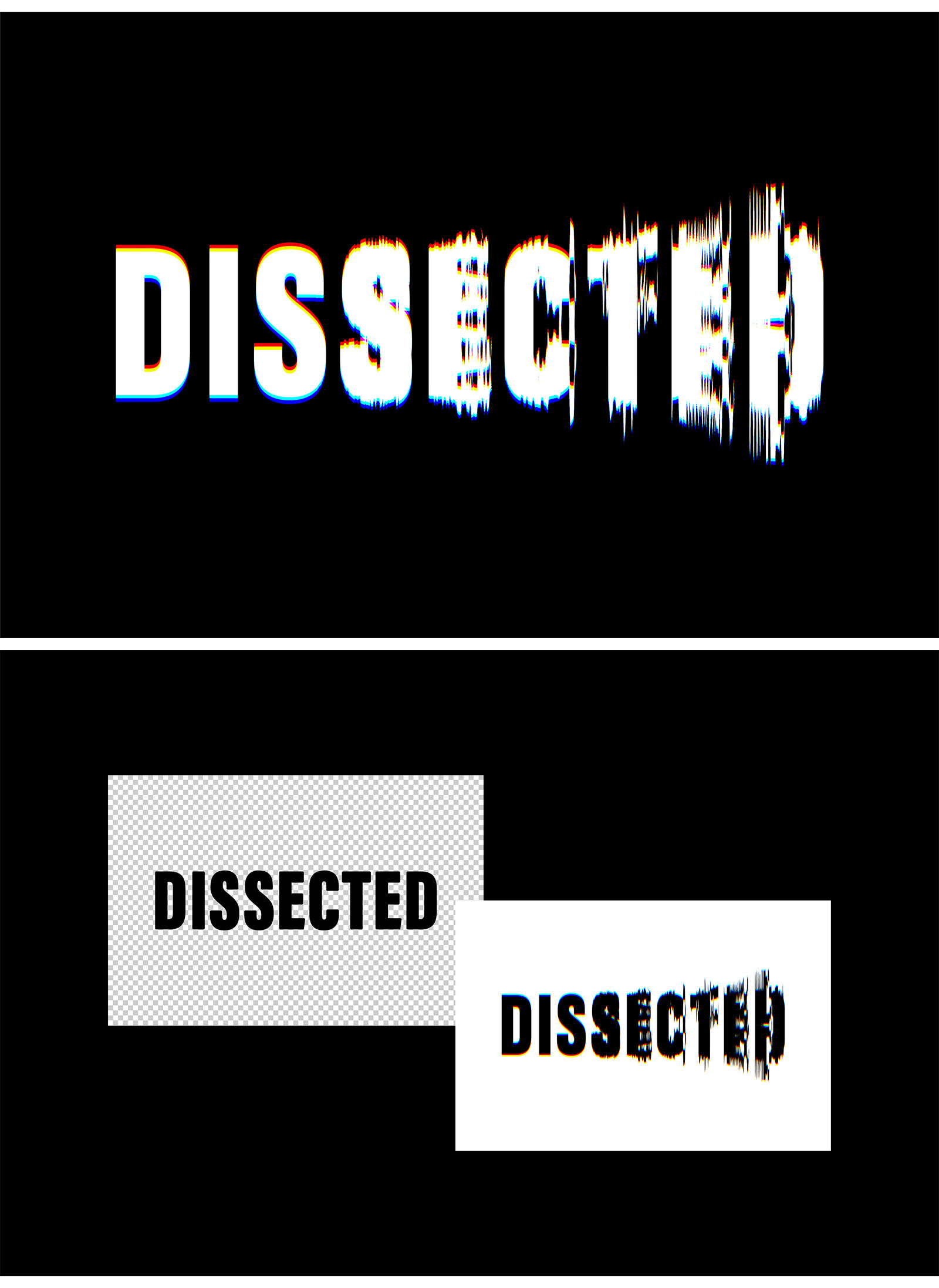 Distortion Glitch Text Effect