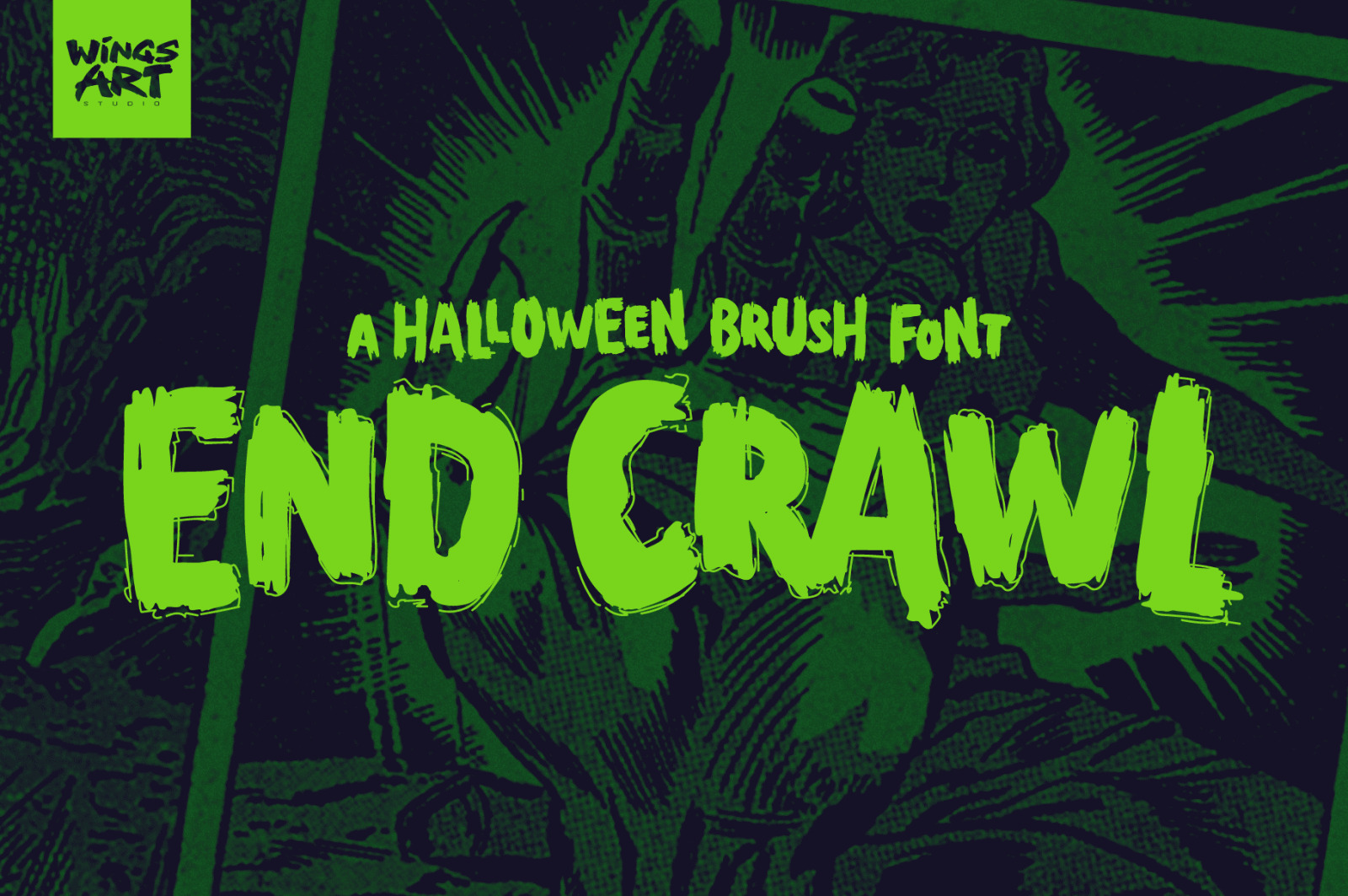 End Crawl - A Halloween Brush Font