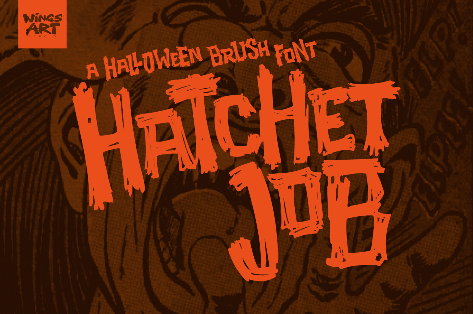 Hatchet Job - A Halloween Brush Font Hatchet Job - A Halloween Brush Font