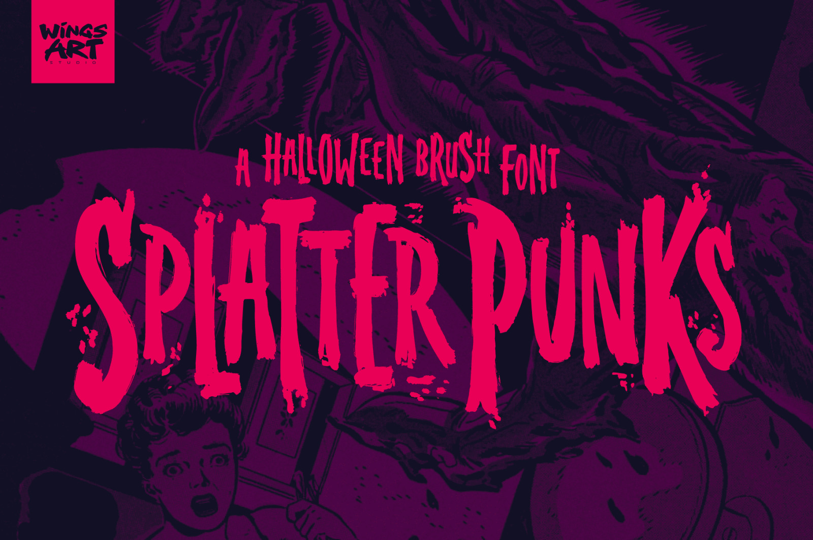 Splatterpunks - A Halloween Brush Font