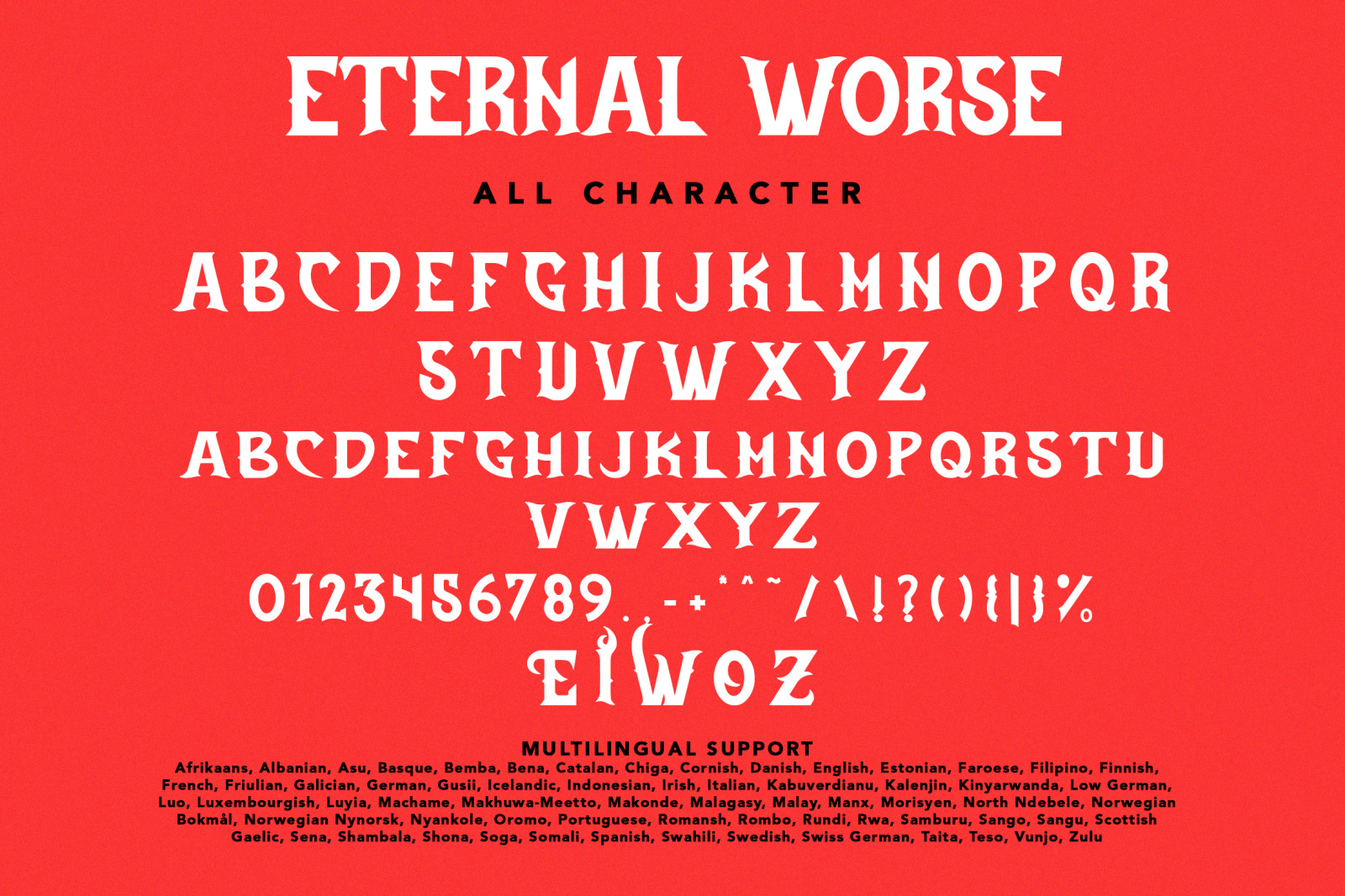 Eternal Worse Font Eternal Worse Font