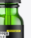 Green Glass Dropper Bottle Mockup