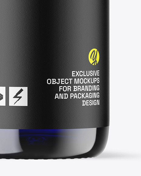 Blue Glass Dropper Bottle Mockup Blue Glass Dropper Bottle Mockup