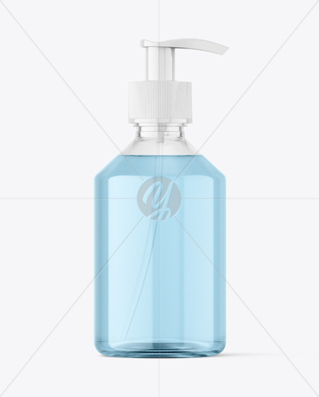 250ml Clear Pump Bottle Mockup