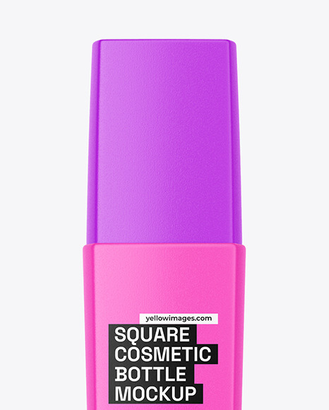 Square Cosmetic Bottle Mockup