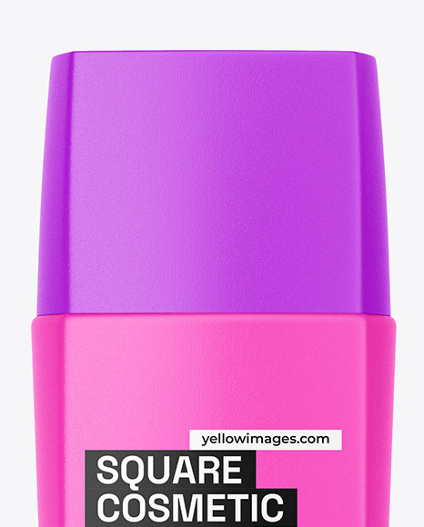 Square Cosmetic Bottle Mockup