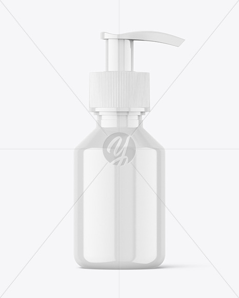 100ml Glossy Pump Bottle Mockup