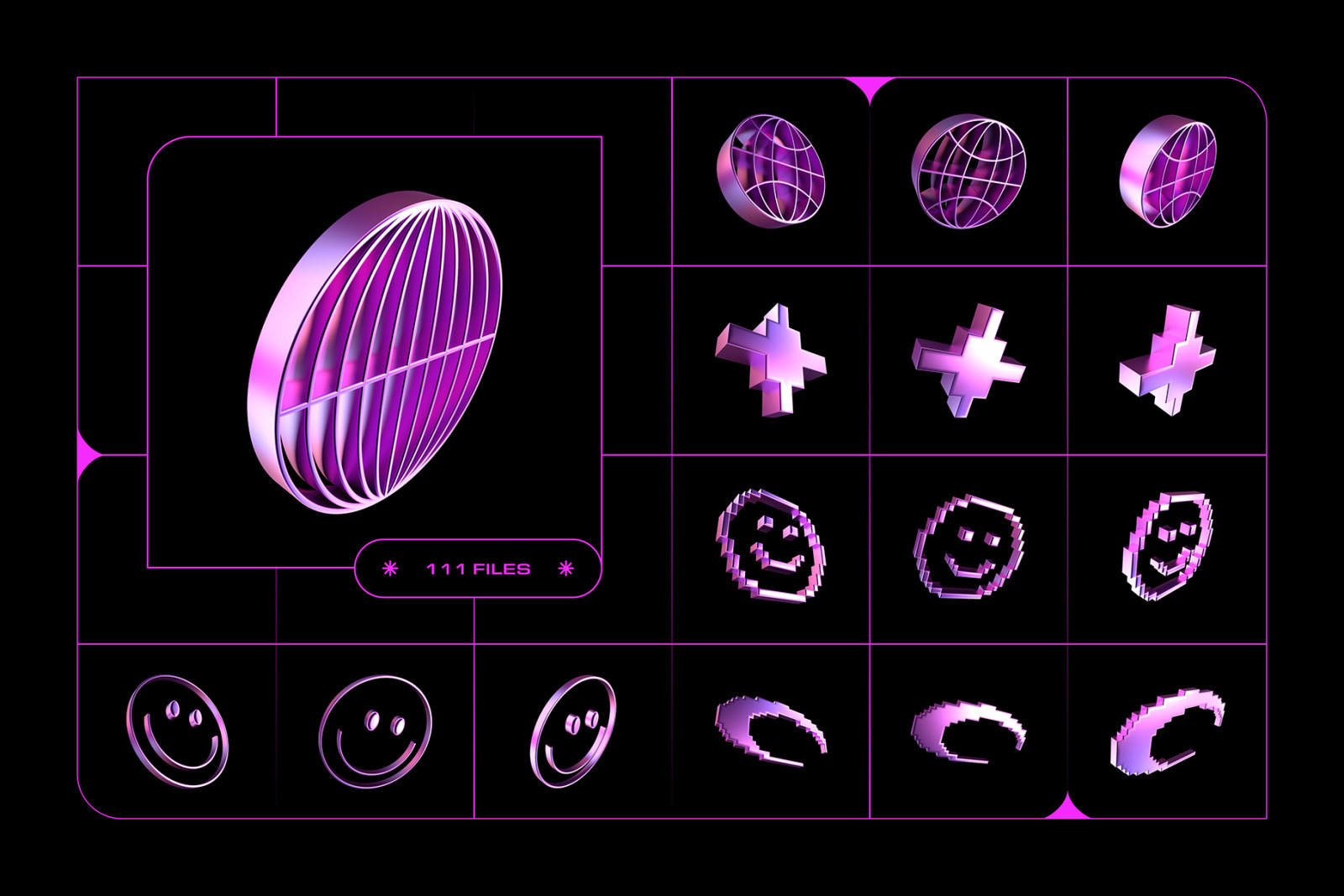 3D Y2K Objects Collection 3D Y2K Objects Collection