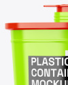 Glossy Medical Waste Container Mockup