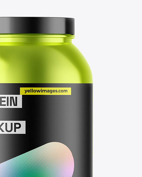Metallic Protein Jar Mockup Metallic Protein Jar Mockup