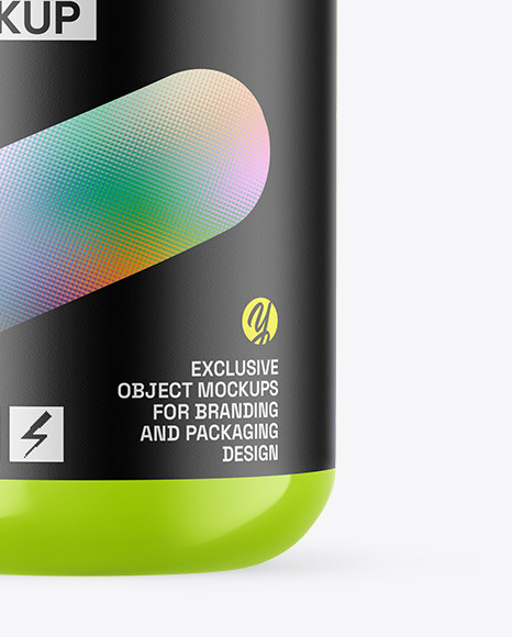 Glossy Protein Jar Mockup Glossy Protein Jar Mockup
