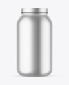 Matte Metallic Protein Jar Mockup Matte Metallic Protein Jar Mockup