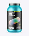 Matte Metallic Protein Jar Mockup Matte Metallic Protein Jar Mockup