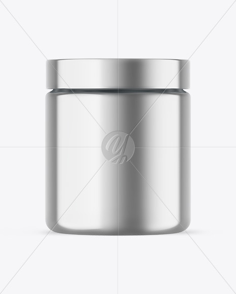 Metallic Protein Jar Mockup Metallic Protein Jar Mockup