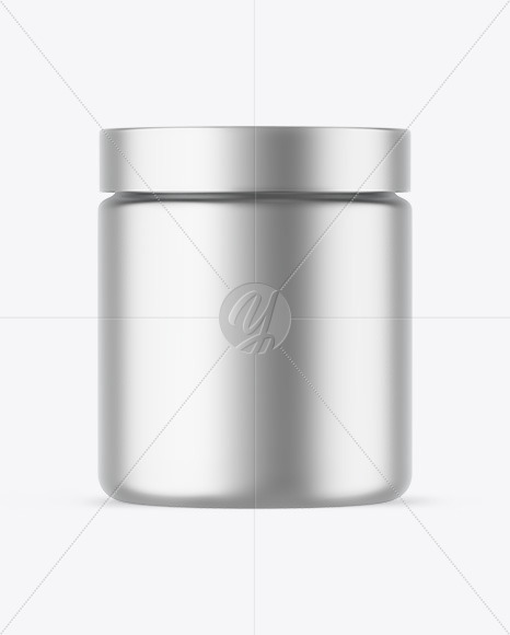Matte Metallic Protein Jar Mockup Matte Metallic Protein Jar Mockup