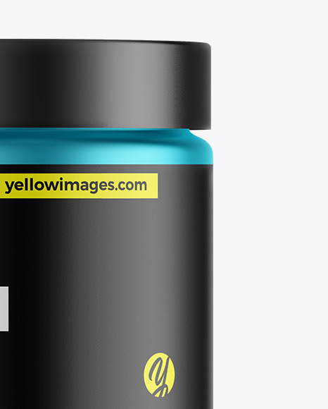Matte Metallic Protein Jar Mockup Matte Metallic Protein Jar Mockup