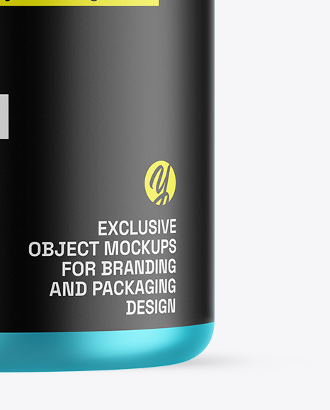 Matte Metallic Protein Jar Mockup Matte Metallic Protein Jar Mockup