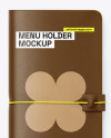 Leather Menu Holder Mockup