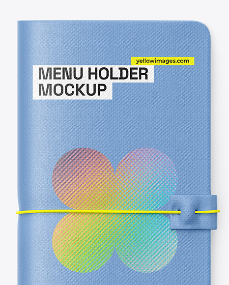 Fabric Menu Holder Mockup