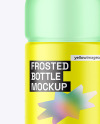 Frosted Bottle with Plastic Screw Cap Mockup