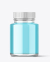 Clear Glass Jar W/ Plastic Cap Mockup