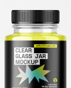 Clear Glass Jar W/ Plastic Cap Mockup Clear Glass Jar W/ Plastic Cap Mockup