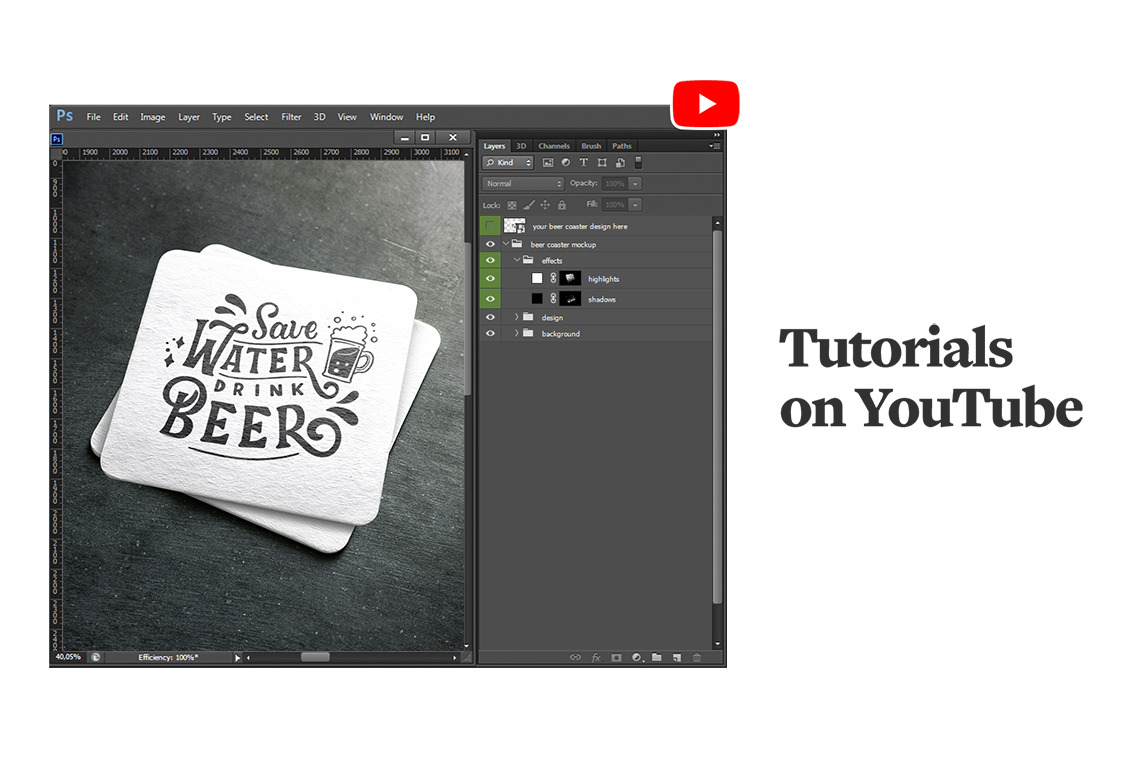 Beer Coaster Mockup Beer Coaster Mockup