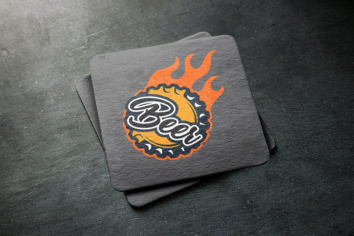 Beer Coaster Mockup