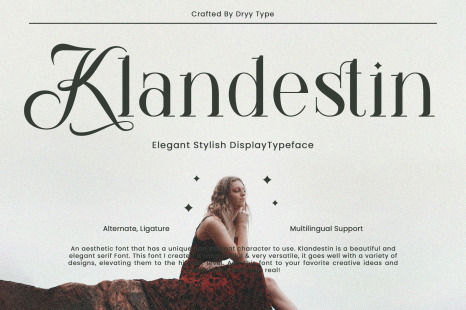 Klandestin - Elegant Serif Typeface - Fashion stylist