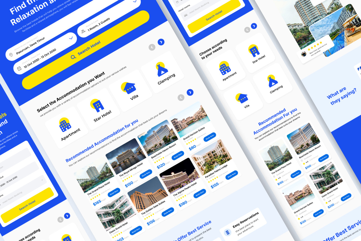 Booking Hotel Website Landing Page