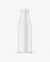 Glossy Milk Bottle Mockup