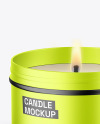 Metallic Candle Can Mockup