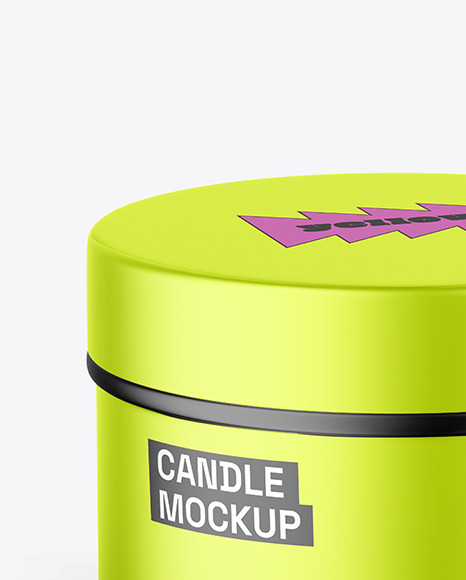 Metallic Candle Can Mockup
