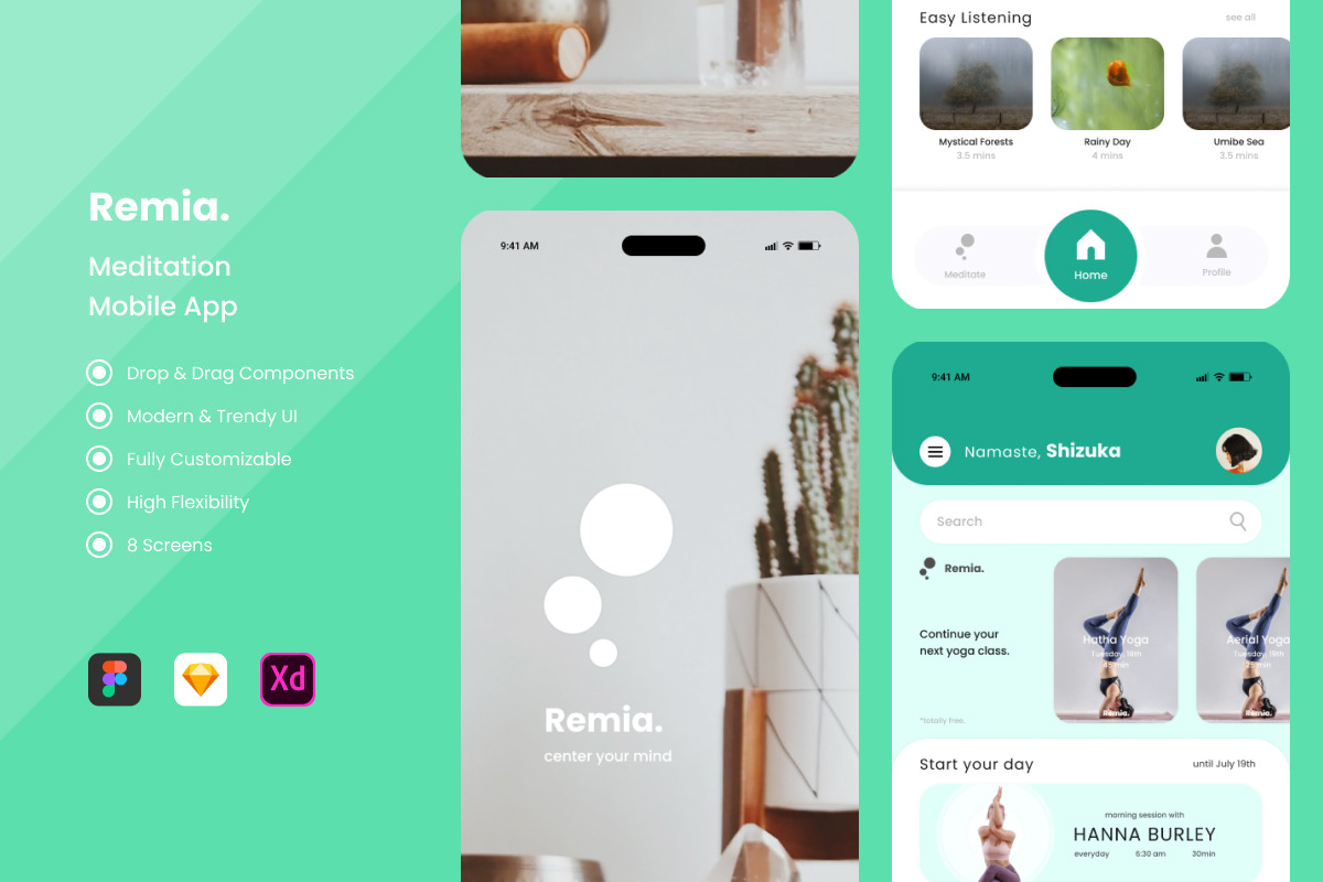 Remia - Meditation Mobile Apps Remia - Meditation Mobile Apps