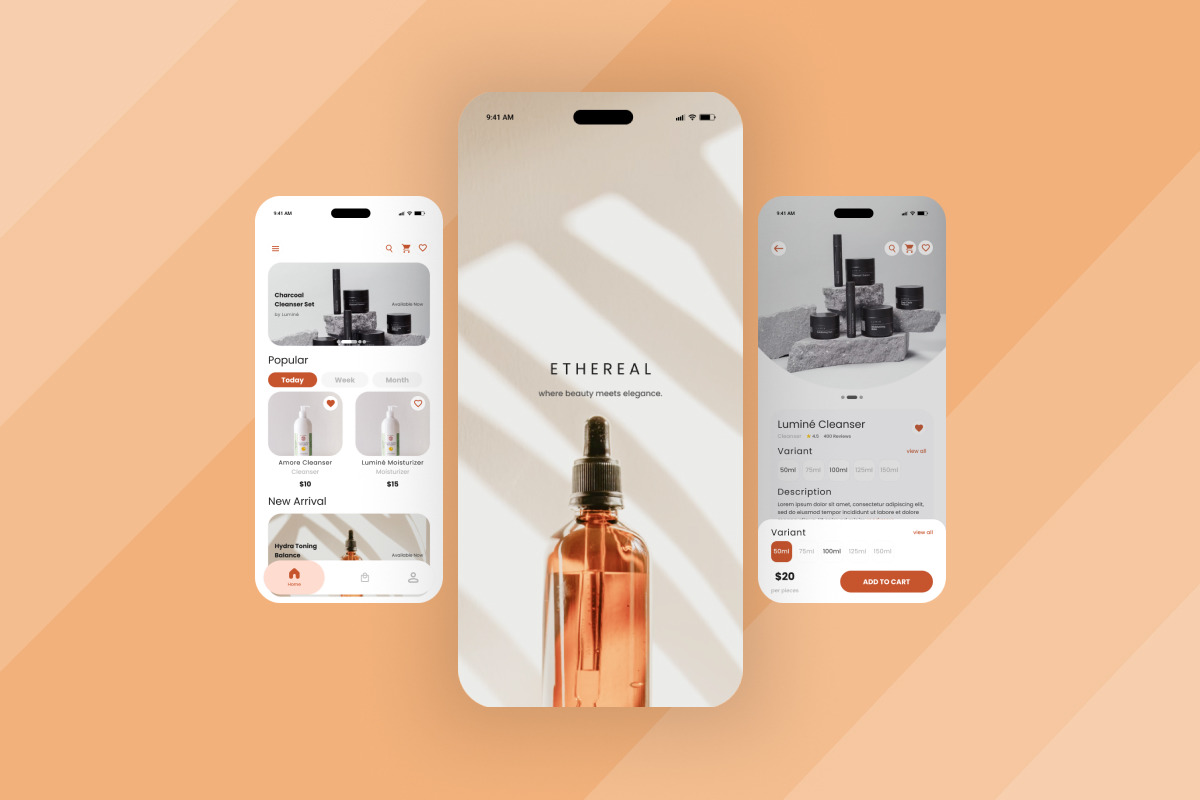 Ethereal - Skincare Shop Mobile Apps