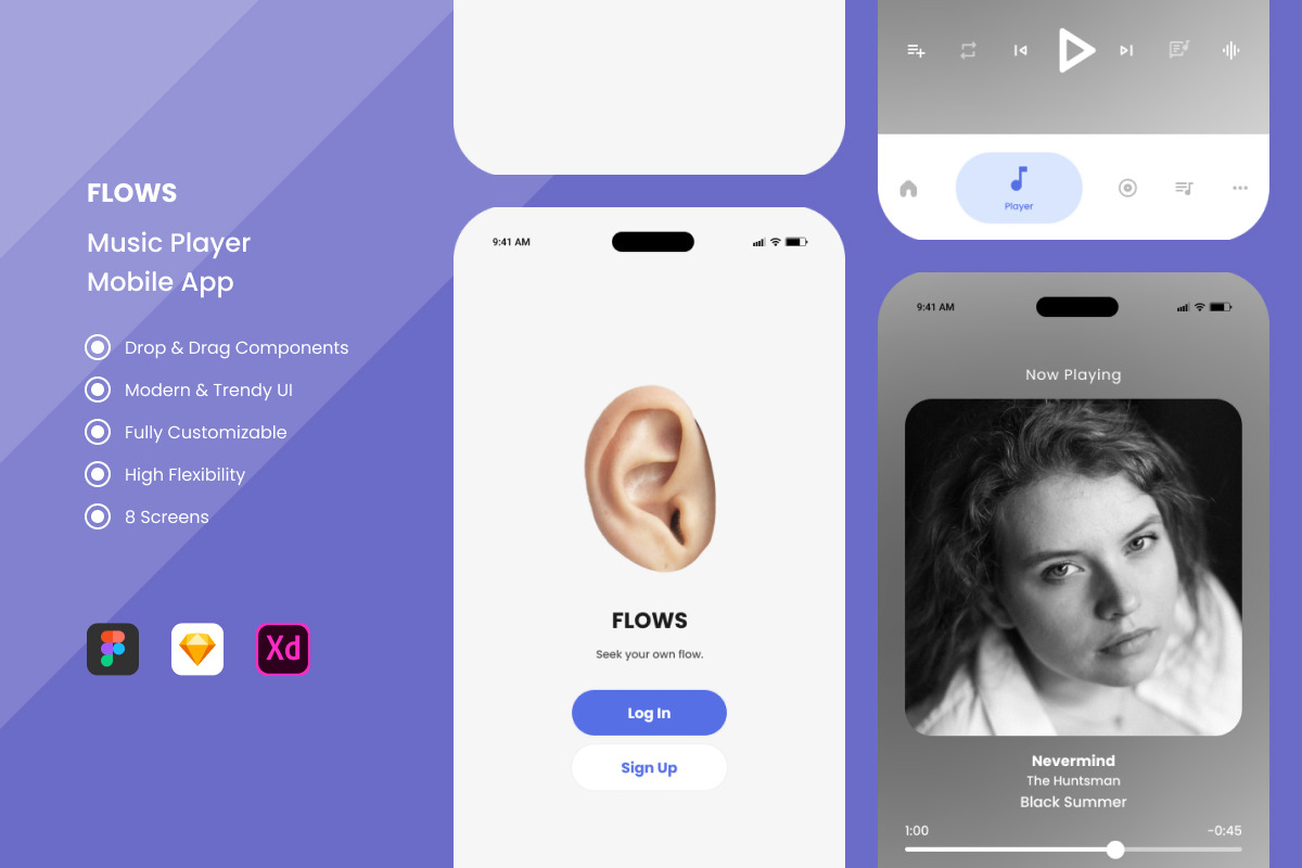 Flows - Music Player Mobile Apps