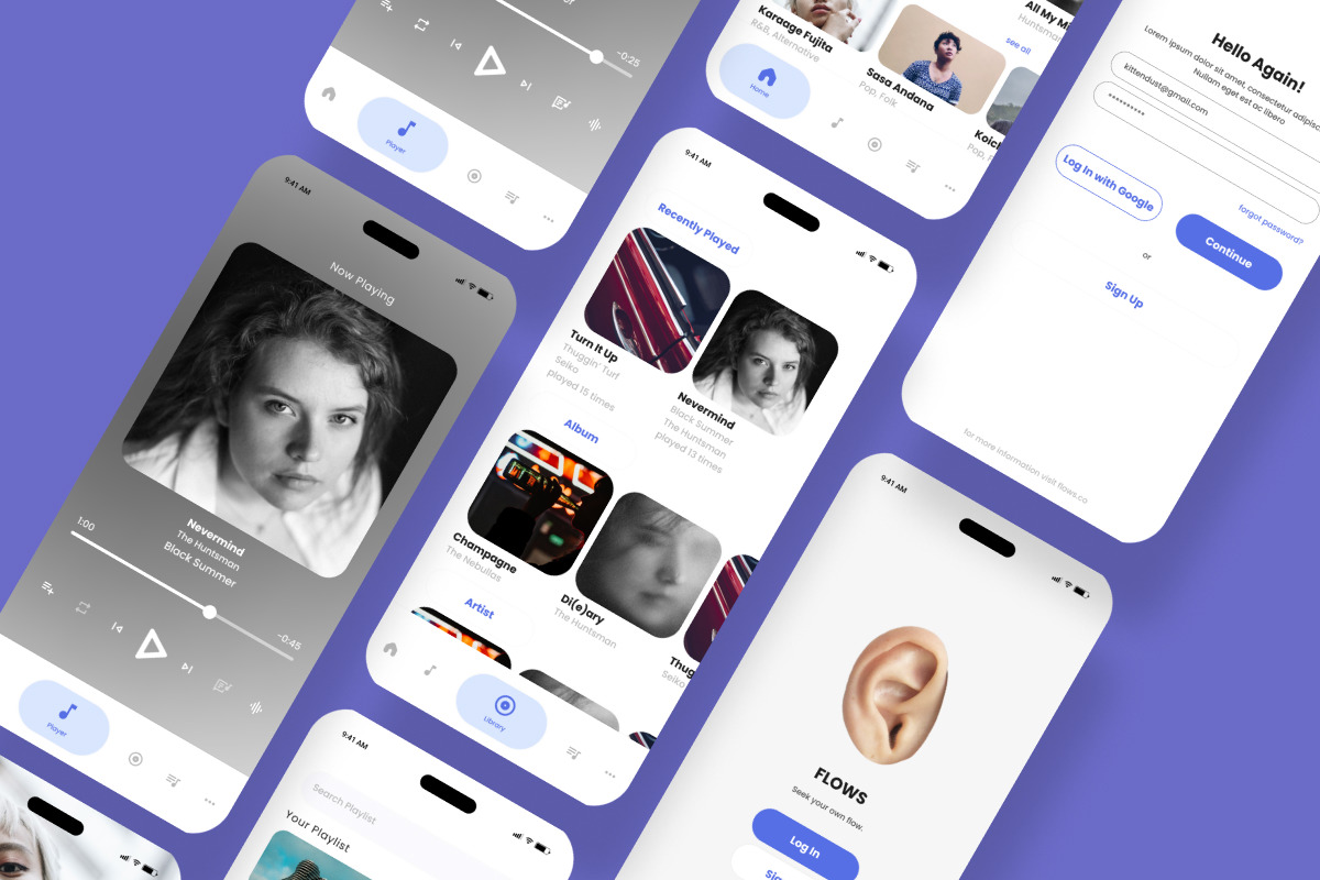 Flows - Music Player Mobile Apps Flows - Music Player Mobile Apps