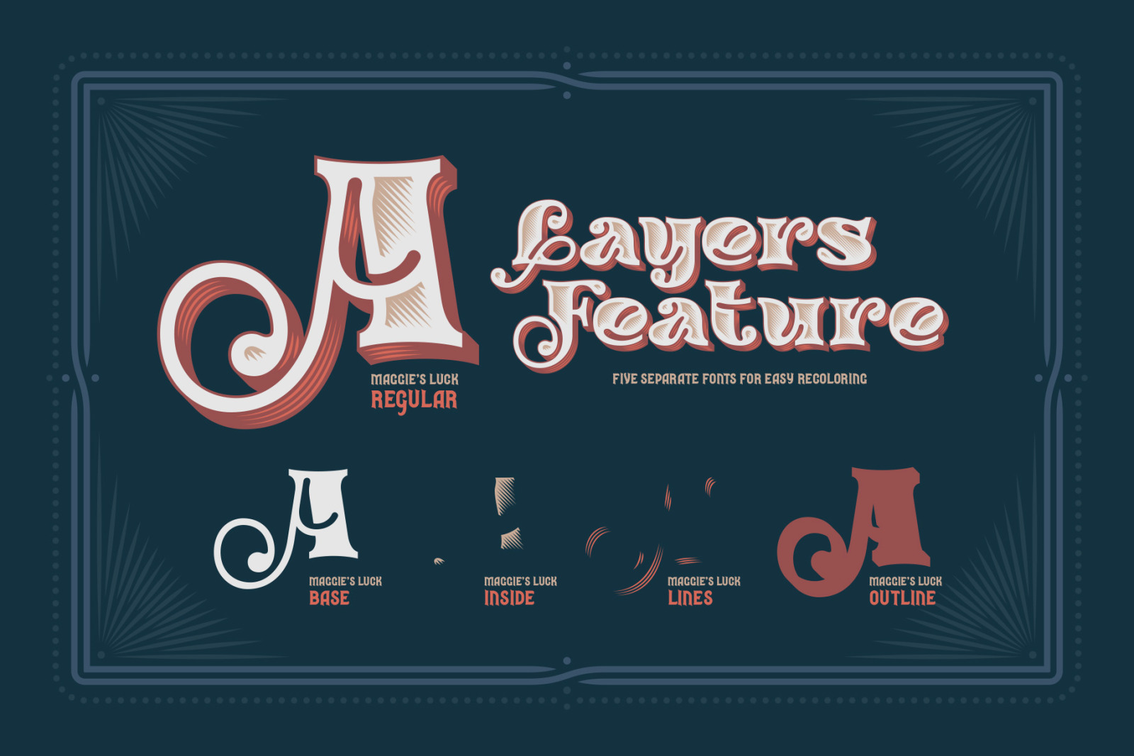 Maggie&#039;s Luck - Layered Display Font