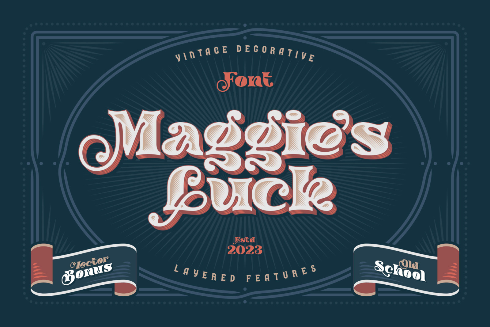 Maggie&#039;s Luck - Layered Display Font