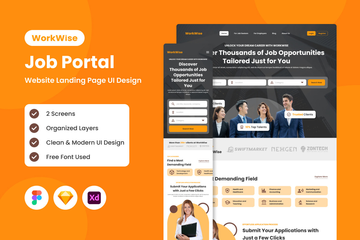 WorkWise - Job Portal Landing Page WorkWise - Job Portal Landing Page