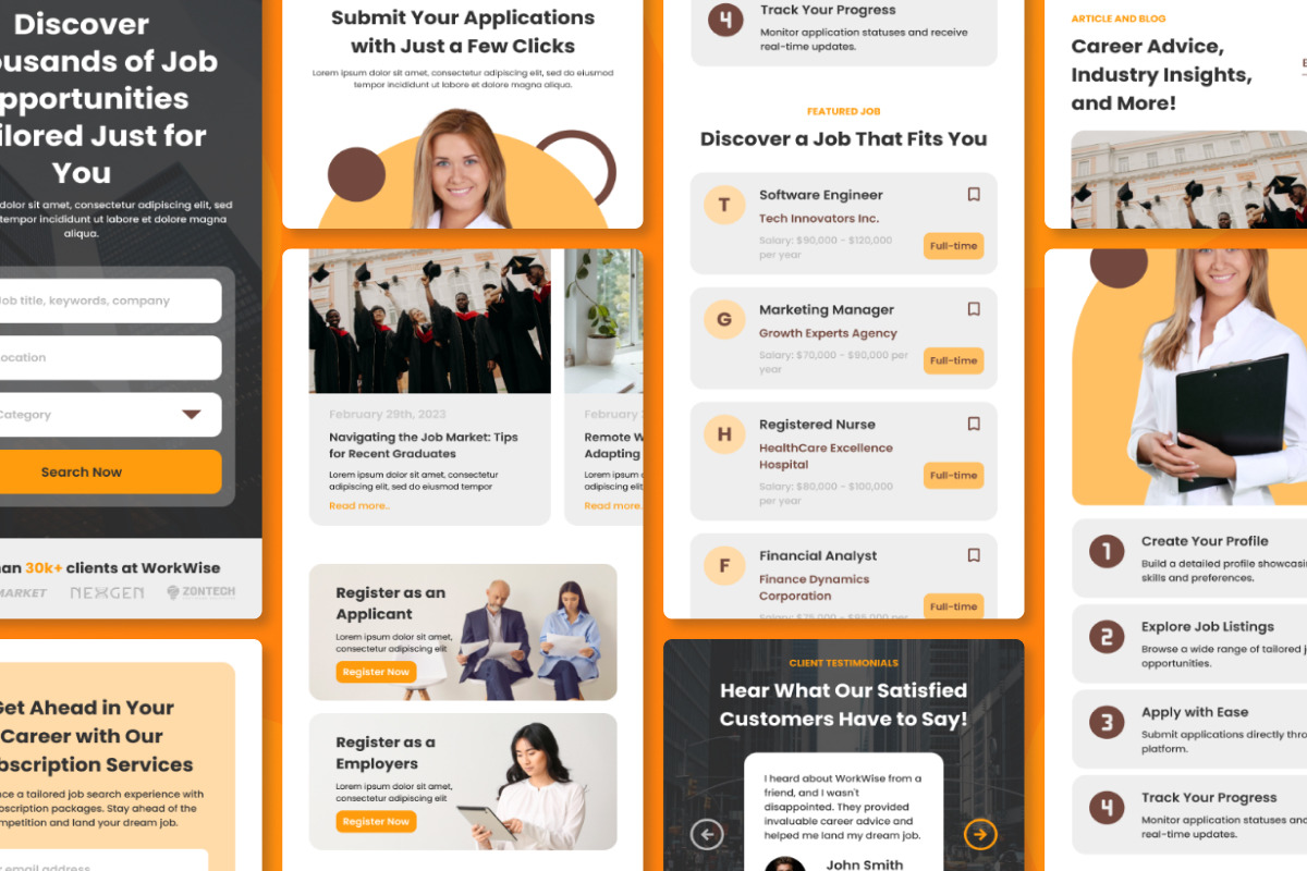 WorkWise - Job Portal Landing Page WorkWise - Job Portal Landing Page