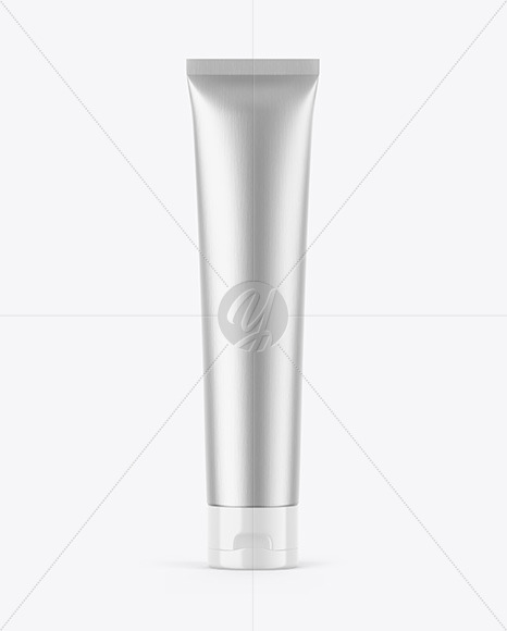 Matte Brushed Metallic Tube Mockup