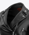 Women's Leather Jacket Mockup - Half Side View