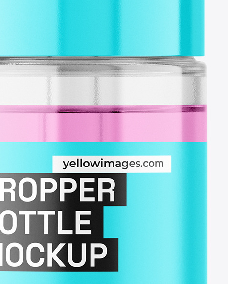 Clear Dropper Bottle Mockup