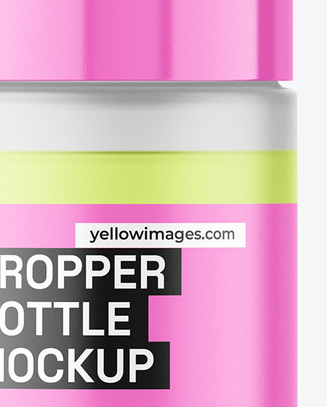 Frosted Dropper Bottle Mockup