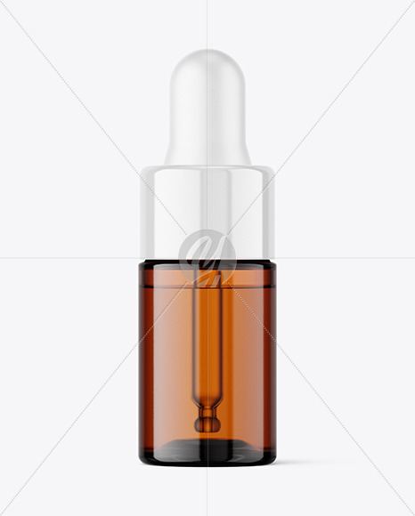 Amber Dropper Bottle Mockup