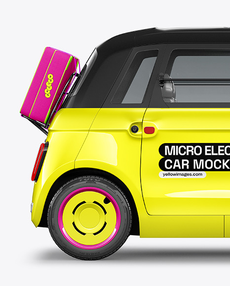 Micro Electric Car Mockup - Side View